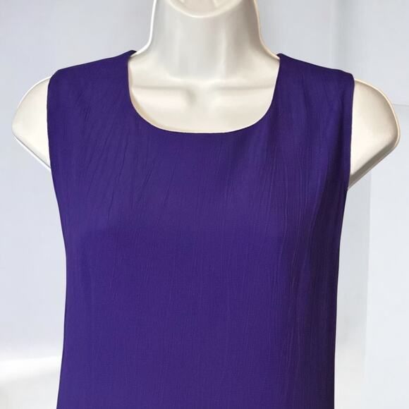 Vintage 80s Kwai Petites Purple Sheath Dress Jacket Set Sz 6 Elegant Union Made - Picture 5 of 11